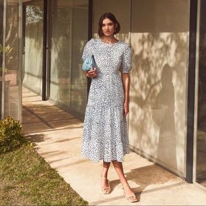 NWT XS BB Dakota Something About Dots Midi Dress